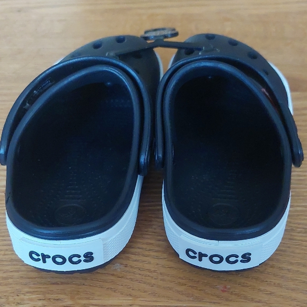 Kids Black and White Crocs - Picture 2 of 8